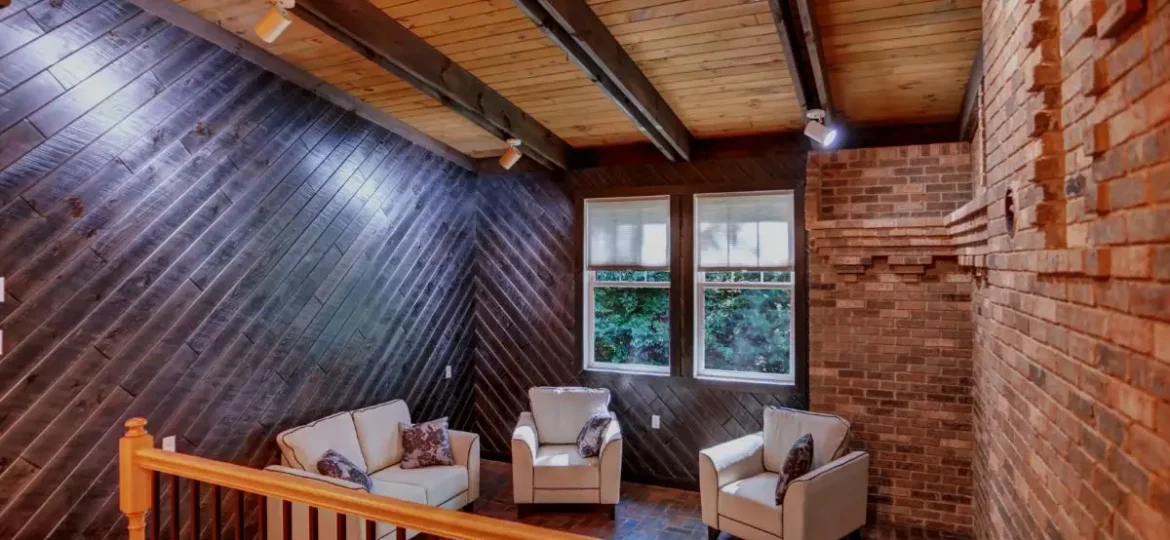 Dark Wood Wall Paneling