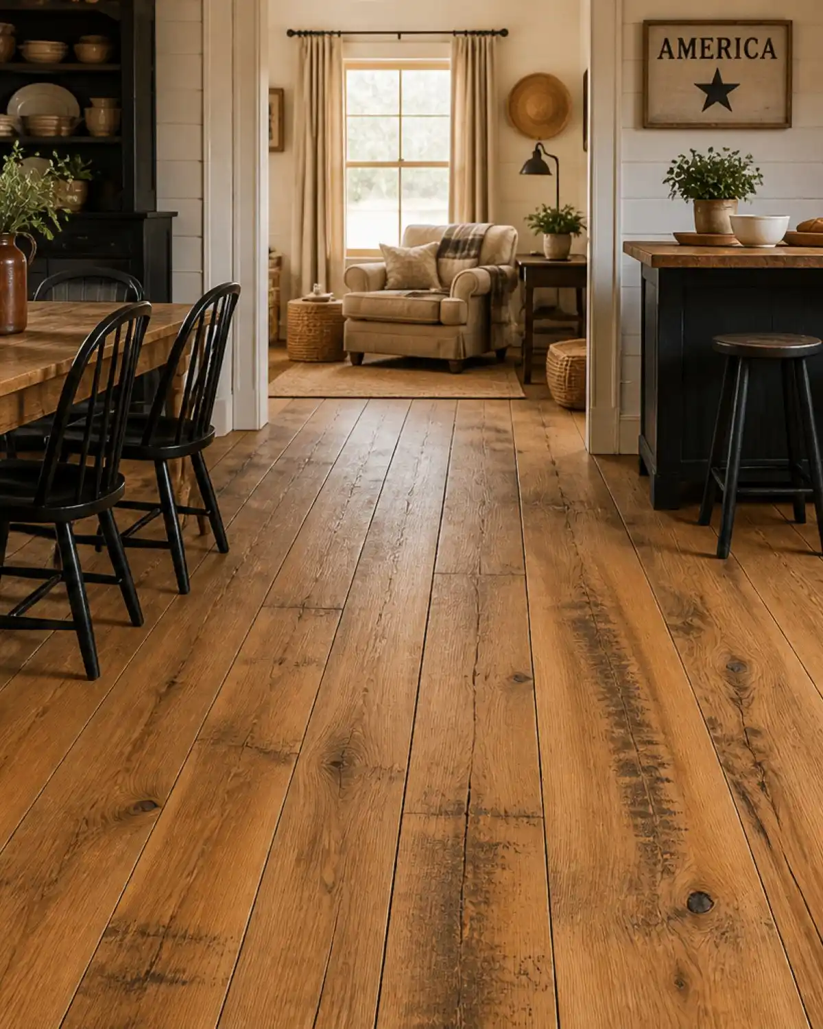 Natural Worn <br />Wide Plank Flooring