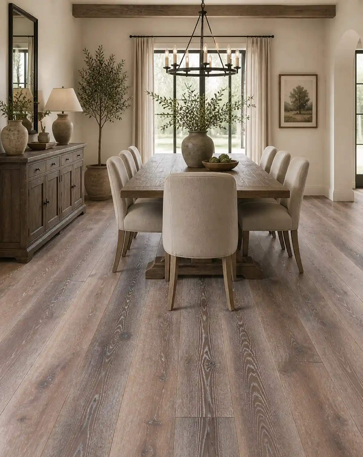 Whitewash Fumed Oak <br />Wide Plank Flooring