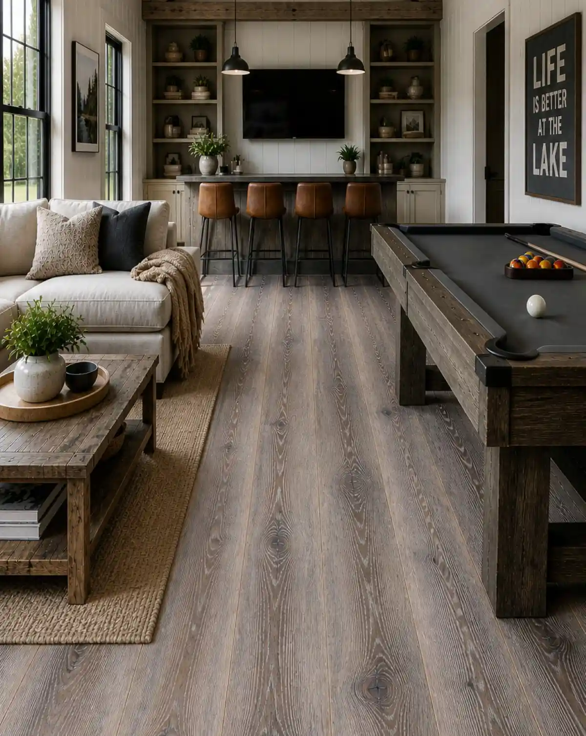 Whitewash Natural Aged <br />Wide Plank Flooring