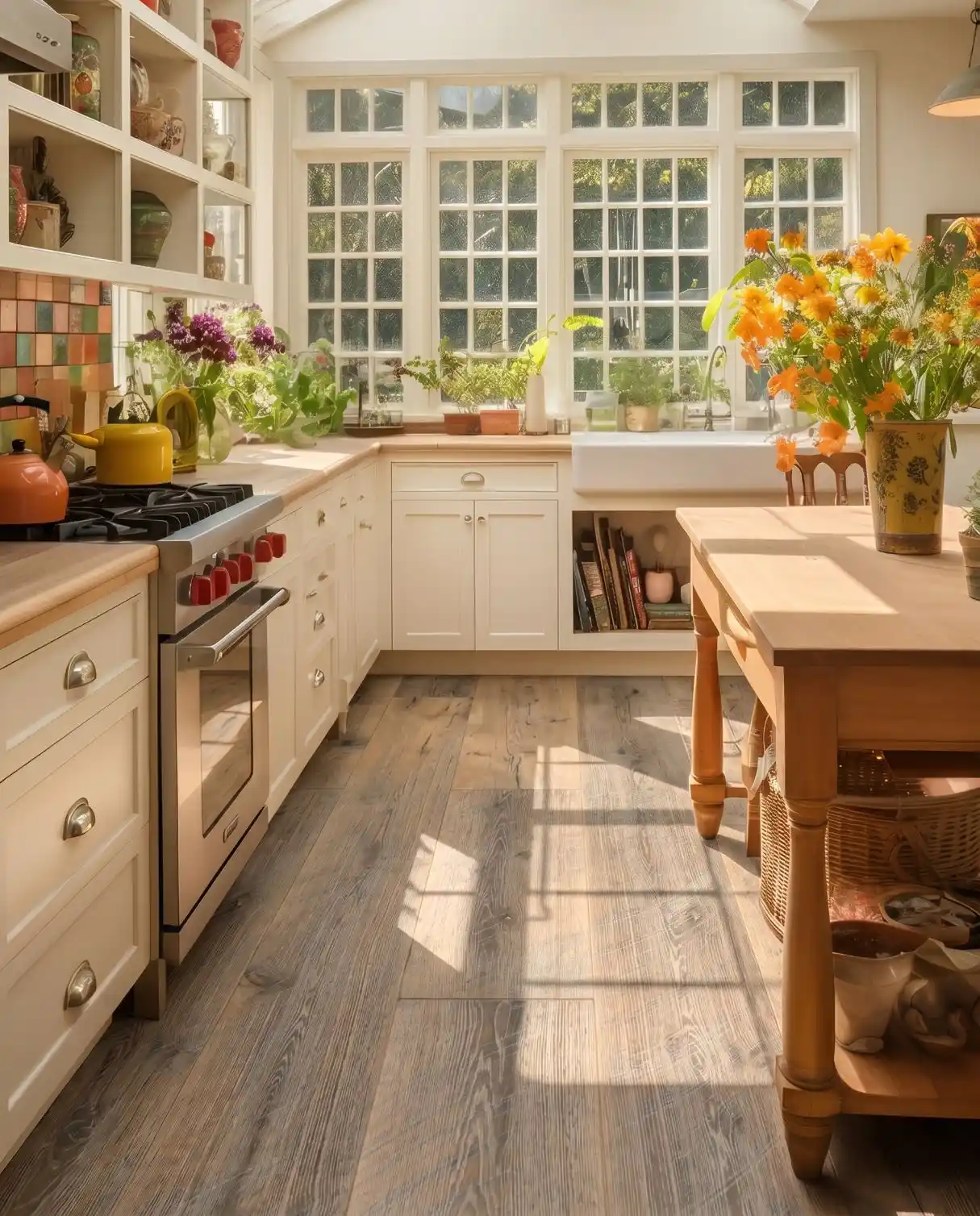 Whitewash Natural Aged <br />Wide Plank Flooring
