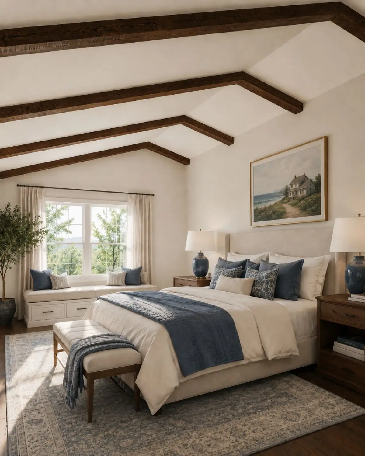 Burnished Russet (saw marks) <br />Wood Accent Beams