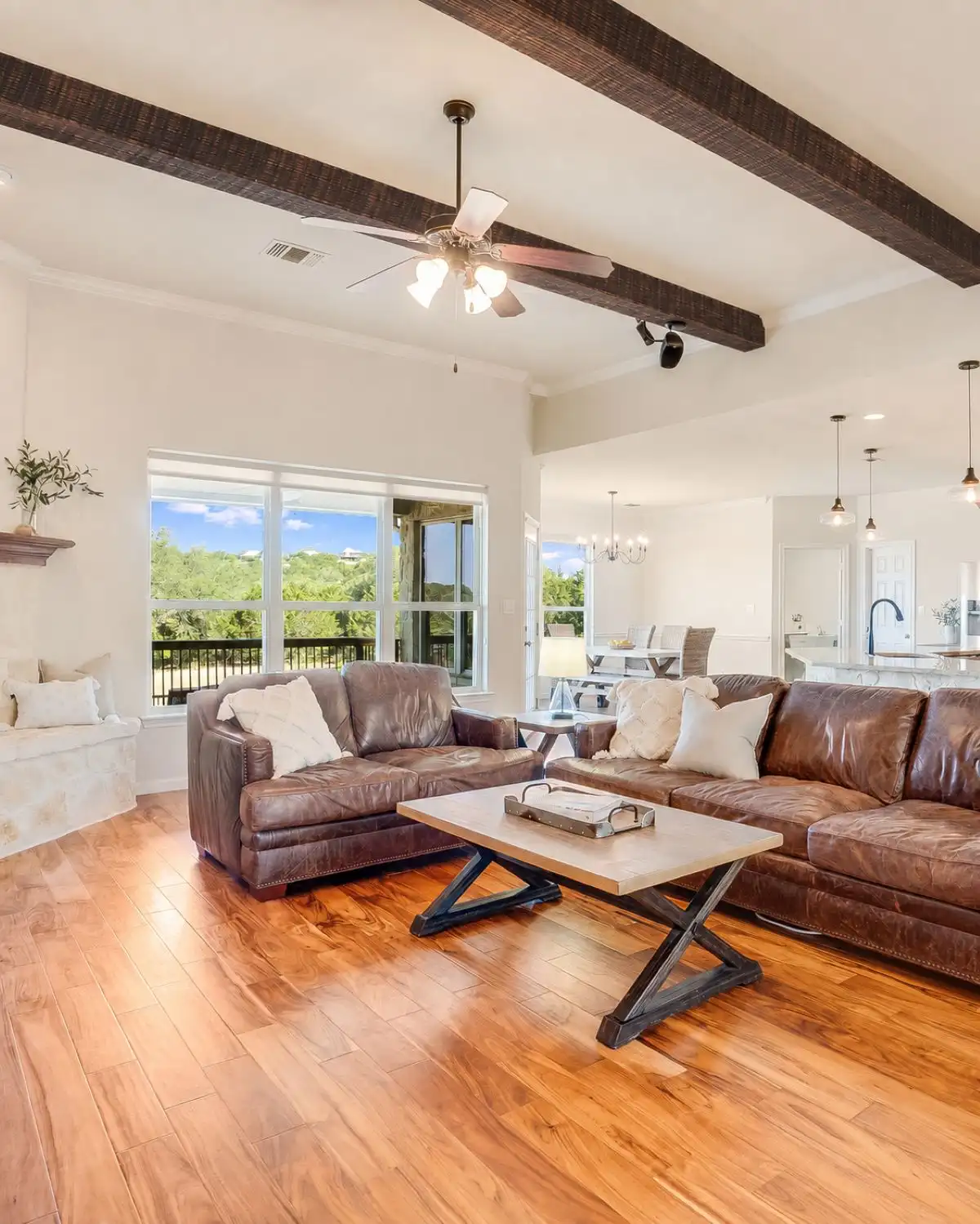 Congo Brown (saw marks) <br />Wood Accent Beams