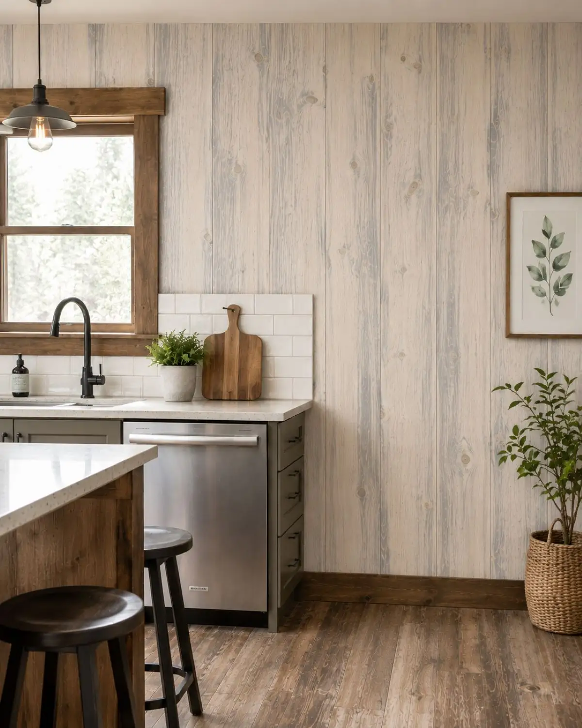 Whitewash Gray <br />Wood Wall & Ceiling Planks