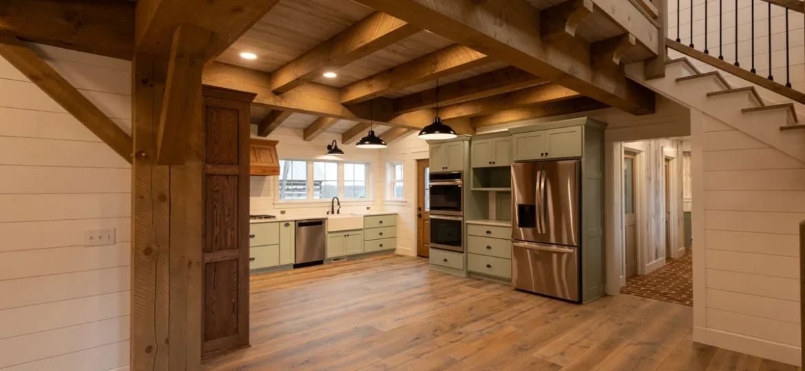 Wood accent beams in the kitchen jp wood accents